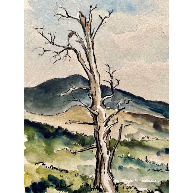 Original watercolor on paper by Henry Emil Salloch, also known as Heinz Emil Salloch, the German-born American artist and...