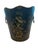 This wastebin is tole with a scalloped edge and lions head handles. The edges are trimmed in gold paint to match the...