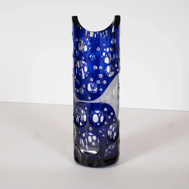 Contemporary Contemporary Jiri Jelinek Art Glass "Ariel" Vase For Sale - Image 3 of 9