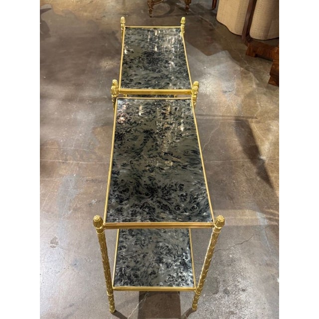 Pair of Eglomise' Side Tables For Sale - Image 4 of 6