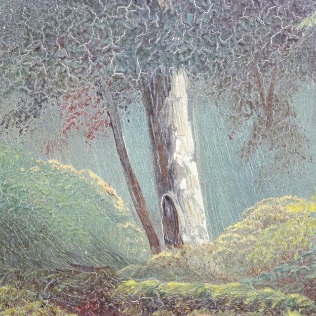 Hudson River School Oil on Canvas Painting of a Pastoral Lands C1900 For Sale - Image 4 of 11