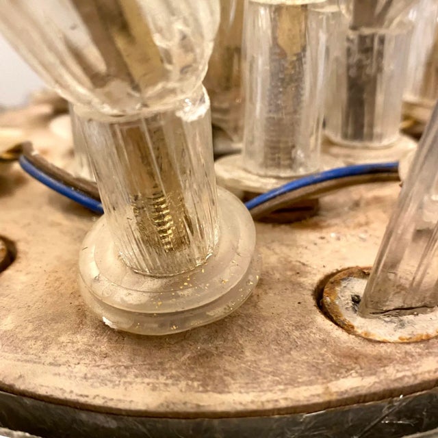 Vintage Baroque Style Gold and Murano Glass Chandelier, 1930s For Sale - Image 13 of 18