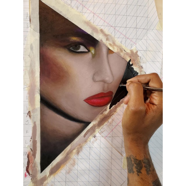 "A Bit of a Drama Queen" Acrylic on Wood Original Art by Vakseen For Sale - Image 10 of 12