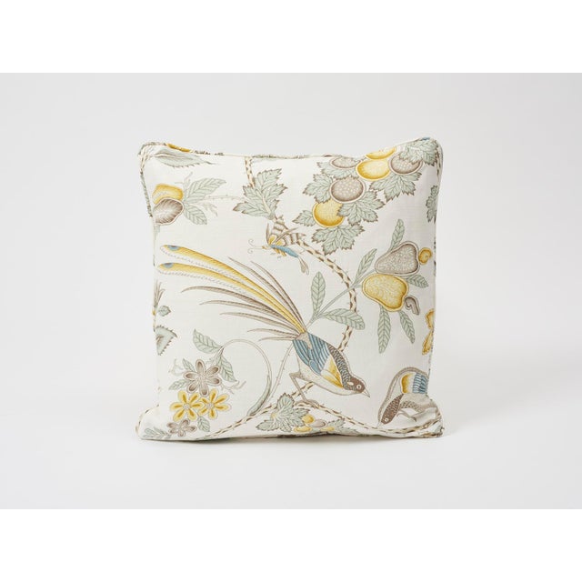 Schumacher Campagne Print Double-Sided Pillow 18" X 18" For Sale In Charlotte - Image 6 of 7