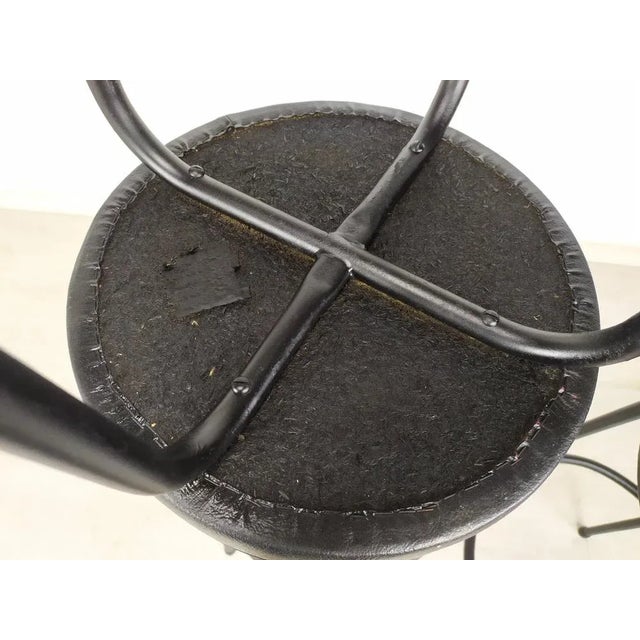1970s Vintage Black Stools, Set of 3 For Sale - Image 5 of 17
