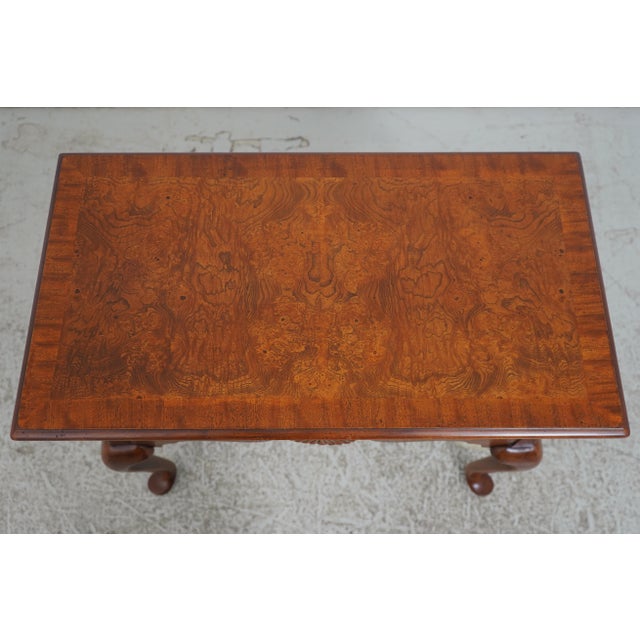 1990s Hekman George III English Style Walnut Dressing Table Lowboy For Sale In Philadelphia - Image 6 of 18