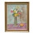 Vintage Original Still Life Floral Watercolor Painting Framed For Sale
