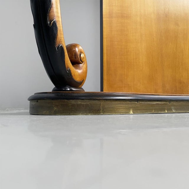 Italian Art Deco Console in Wood and Glass, 1930s For Sale - Image 15 of 16
