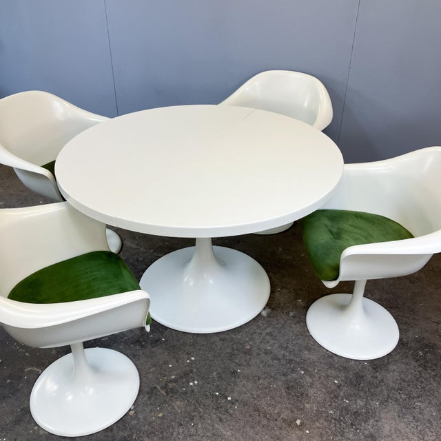1960s Space Age Swivel Chairs and Extendable Table by K. Schäfer for Lübke, 1960s, Set of 7 For Sale - Image 5 of 18