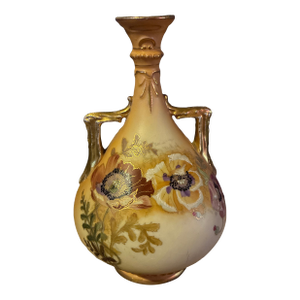 Antique Robert Hanke Austrian Porcelain Art Nouveau Poppy Vase - Circa 1895-1905