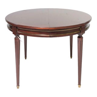 French Louis XVI Style Mahogany Extension Dining Table With Two Leaves, C. 1930s For Sale