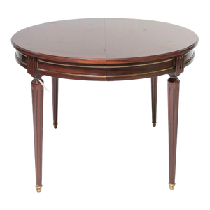 French Louis XVI Style Mahogany Extension Dining Table With Two Leaves, C. 1930s