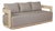 Eclipse Outdoor Solid Teak Wood Sofa Natural Look - Gray Fabric For Sale