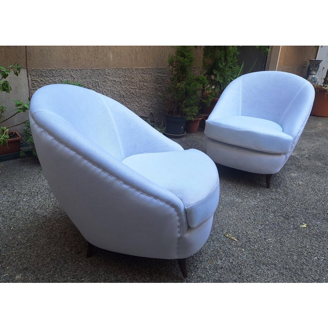 Cassina Vintage Bedroom Armchairs by Gio Ponti for Cassina, 1940s, Set of 2 For Sale - Image 4 of 7