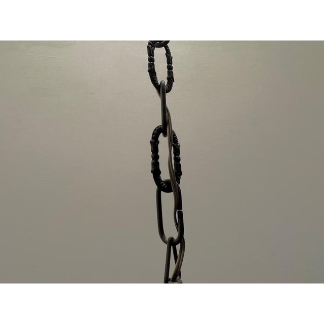 Metal Vintage Glass Pendant in Bronze, 1950s For Sale - Image 7 of 14