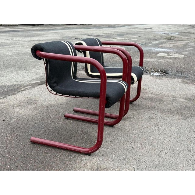Set of Danish Modernism Cantilever Armchairs attributed to Friis & Moltke, 1977 For Sale - Image 6 of 8