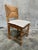 Vintage French Rush Seat Back Oak Dining Chairs Set of Four Bleached Farmhouse For Sale - Image 4 of 17