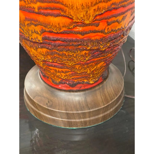 Lava Glaze Ceramic Lamps - A Pair For Sale - Image 4 of 13