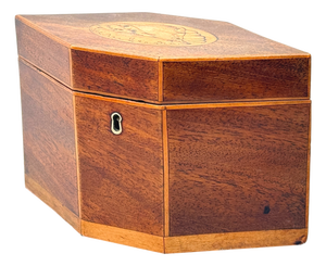 Georgian Hexagonal Shaped Mahogany Tea Caddy, 1790