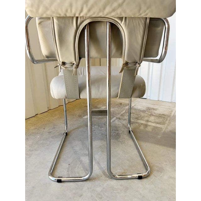 Light Grey 'Tucroma' Chairs by Guido Faleschini for I4 Mariani, 1980s, Signed For Sale - Image 9 of 18