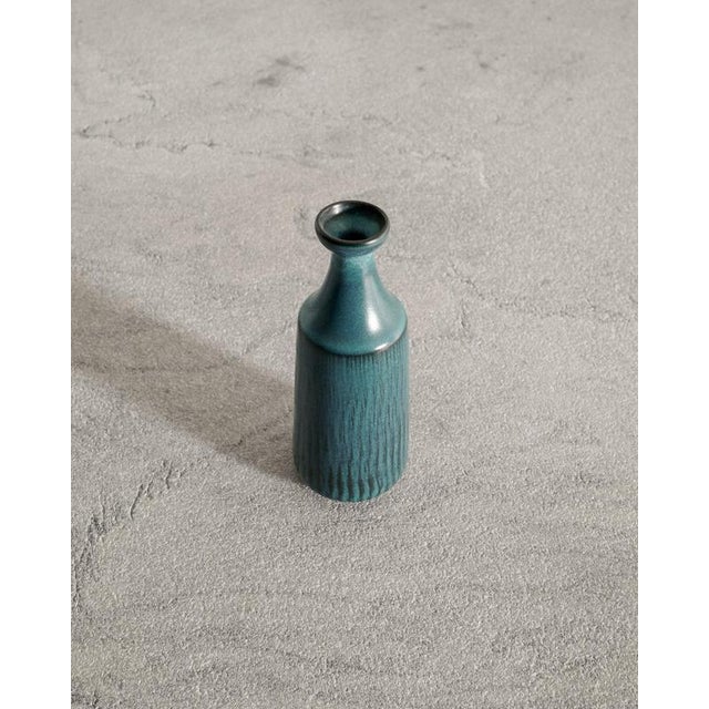 Mid-Century Swedish Blue Vase by Gunnar Nylund, 1950s For Sale - Image 3 of 5