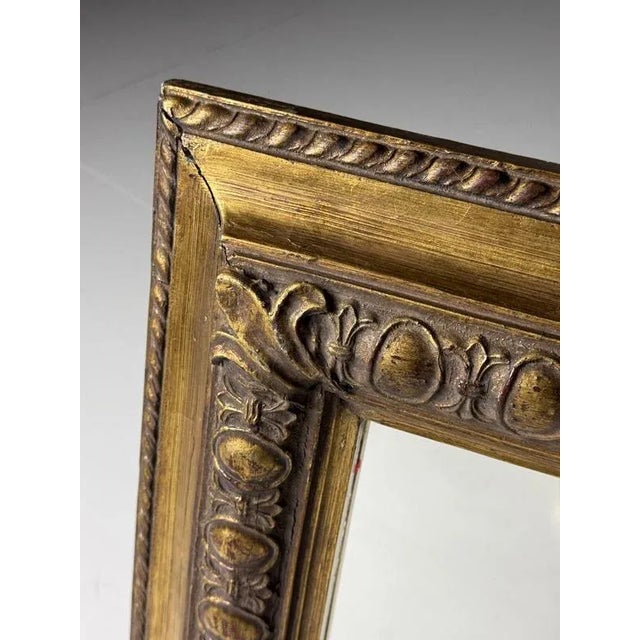 Vintage Gold-Colored Square Mirror For Sale - Image 9 of 16