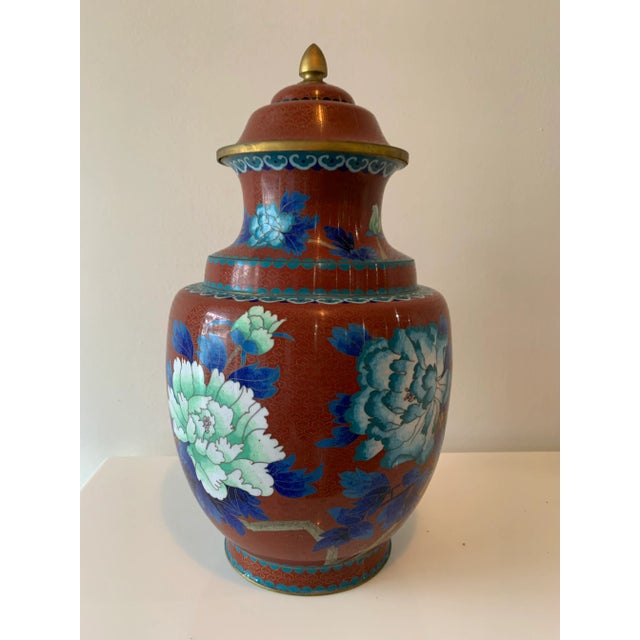 Antique Chinese Cloisonne Chalice Urn For Sale - Image 12 of 12