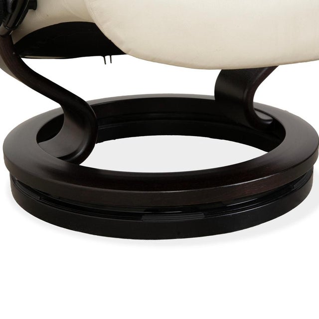 Animal Skin Set of Sunrise Leather Recliner Chair with Ottoman from Stressless For Sale - Image 7 of 18