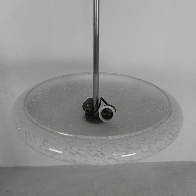 Art Deco Pendant Lamp with Cloudy Glass Bowl, 1930s For Sale - Image 6 of 18