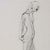 'Standing Nude', by Michael Decker, American Modernist India Ink and Graphite Figural Study For Sale - Image 4 of 5