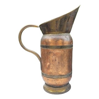 Vintage Brass and Copper Water Jug ​​for Umbrellas and Flowers, 1920s For Sale