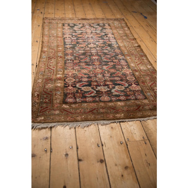 Charcoal Vintage Distressed Hamadan Rug - 3'7" X 5'10" For Sale - Image 8 of 11