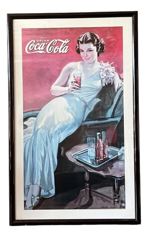 Vintage Coca Cola Poster, 1970s