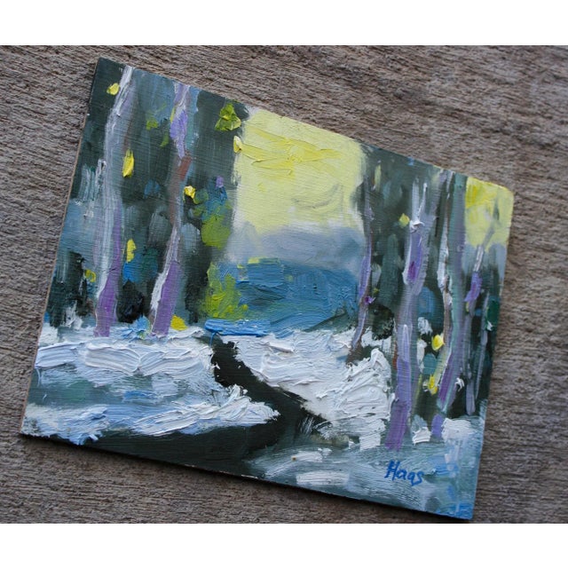 "Last Light" Contemporary Winter Landscape Oil Painting For Sale In Reno/Lake Tahoe - Image 6 of 12
