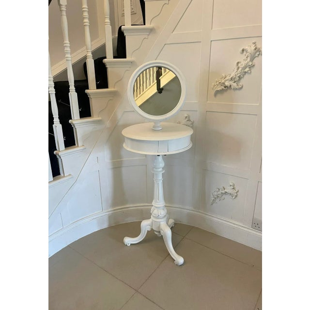 Victorian Painted Adjustable Shaving Stand Vanity Mirror, 1860s For Sale - Image 9 of 9