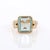 Modern 18k Yellow Gold 5.45 Carat Aquamarine and Diamond Cocktail Ring Size 8.5 For Sale - Image 3 of 6