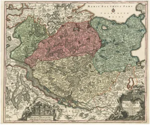 Map of Holstein and Surrounding Duchies by Homann Heirs