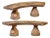 Pair of French Faux Bois Cast Stone Benches, C. 1960 For Sale