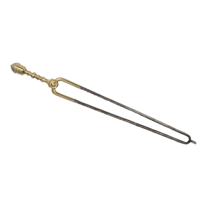 Antique American Brass and Steel Fireplace Tongs