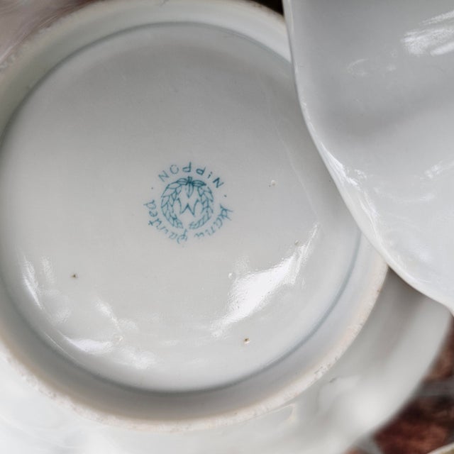 Antique Hand Painted Nippon Japan Porcelain Bowls For Sale - Image 4 of 12