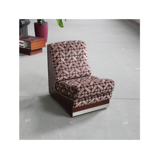 Vintage Geometric Lounge Chair, 1970 For Sale - Image 3 of 10