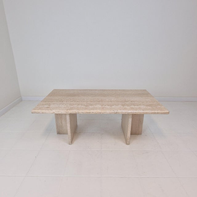 Rectangle Travertine Coffee Table, 1980s For Sale - Image 17 of 17