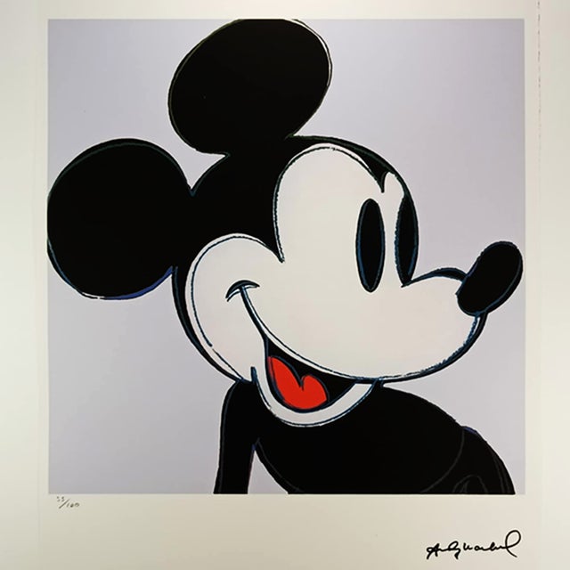 Andy Warhol "Mickey Mouse" Limited Series Lithograph by Leo Castelli New York. License: Andy Warhol LTD Foundation....