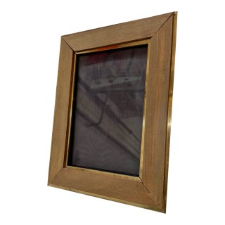 Bottega Veneta Brass and Wood Picture Frame – Italian Luxury 10.5” X 8.5” For Sale