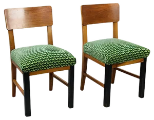 Set of Vintage Art Deco Dining Chairs
