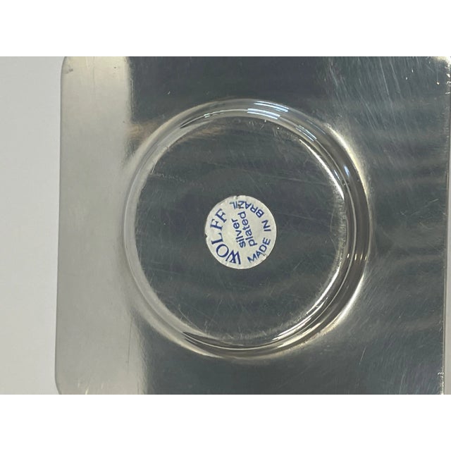 Metal Brazilian Silverplate & Porcelain Demitasse Cups & Saucers -Set of 12 For Sale - Image 7 of 13