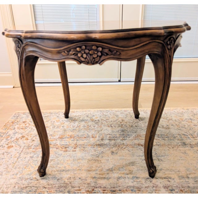 1980s 1980s Karges Furniture French Provincial Burled Walnut End Tables, a Pair For Sale - Image 5 of 15