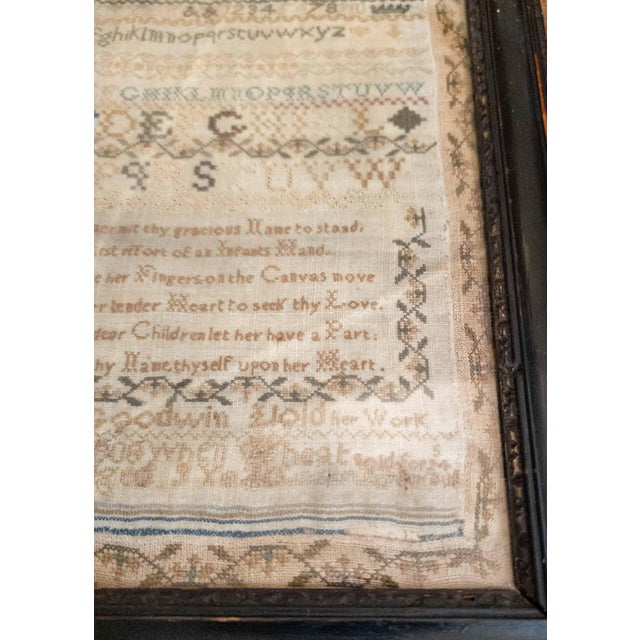 19th Century English Georgian Needlework Sampler Dated 1808 For Sale - Image 10 of 16