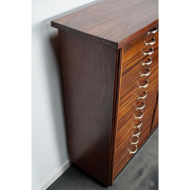 Vintage Dutch Mahogany Watchmakers Cabinet, 1930s For Sale - Image 16 of 18