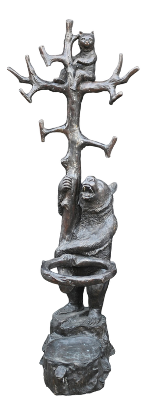 Black Forest Bear Cub Coatstand in Bronze, 1980s